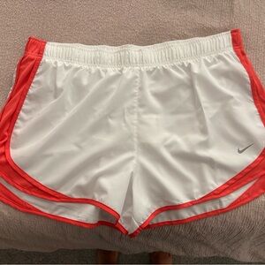 Nike Women's Athletic Shorts in White and Red